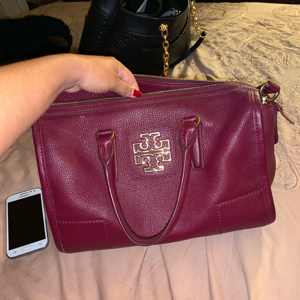 Tory Burch Britten Leather Satchel